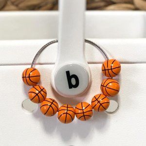 Basketball Beaded Sports Bogg Bag Charm Keychain